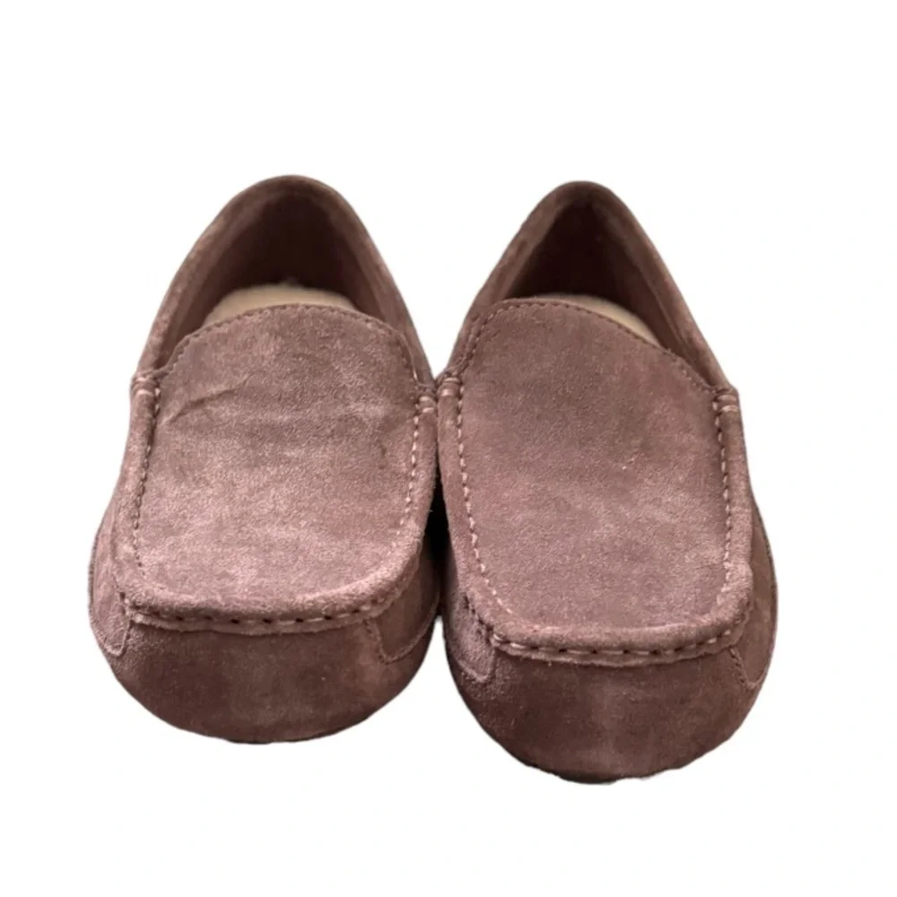 UGG Alder Men’s Shearling Suede Brown Slip On Loafers Size 10